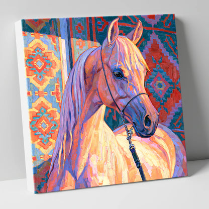 Colourful Arabian Horse Portrait horse breed canvas wall art
