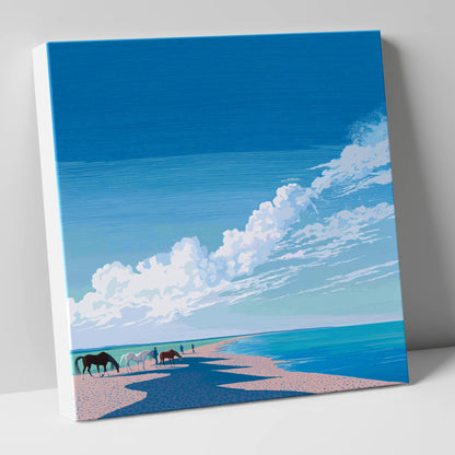 Endless Shoreline Hack horse landscape canvas wall art