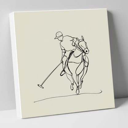 The Elegant Chukka polo horse canvas wall art