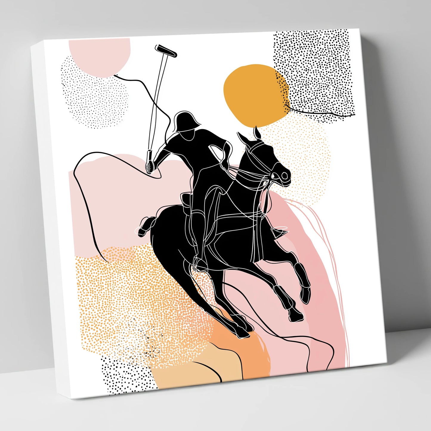 Graphic Polo Motion polo horse canvas wall art