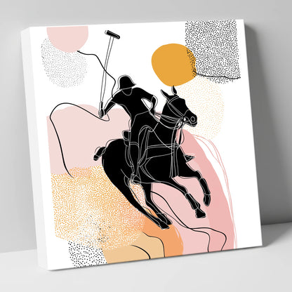 Graphic Polo Motion polo horse canvas wall art