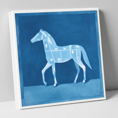 The Azure Blueprint horse breed canvas wall art