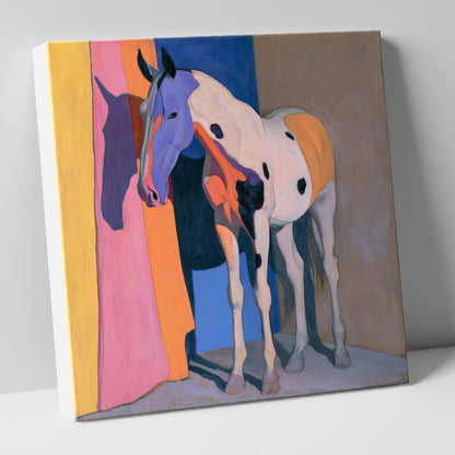 Appaloosa Horse With Violet Shadows horse breed canvas wall art