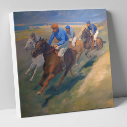 The Classic Chase racing horse canvas wall art