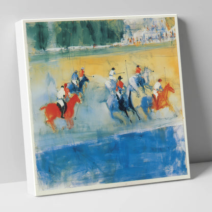 Colours of the Chukka polo horse canvas wall art