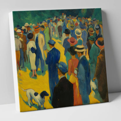 Race Day Spectacle racing horse canvas wall art