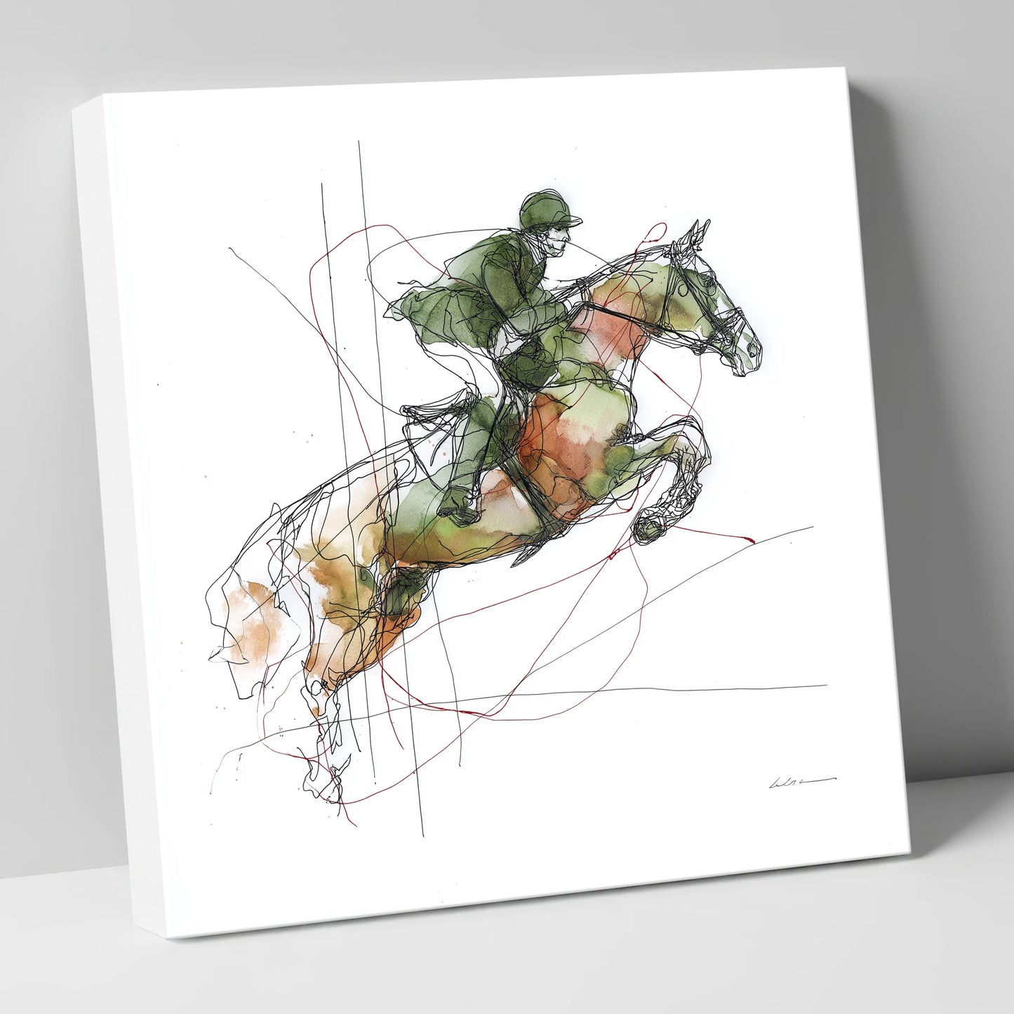 Dynamic Bascule show jumping horse canvas wall art