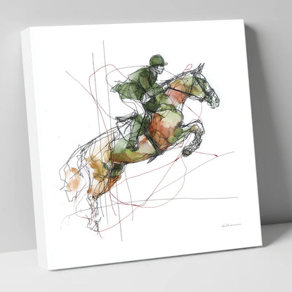 Dynamic Bascule show jumping horse canvas wall art