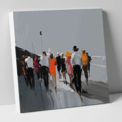 The Grandstand Parade racing horse canvas wall art