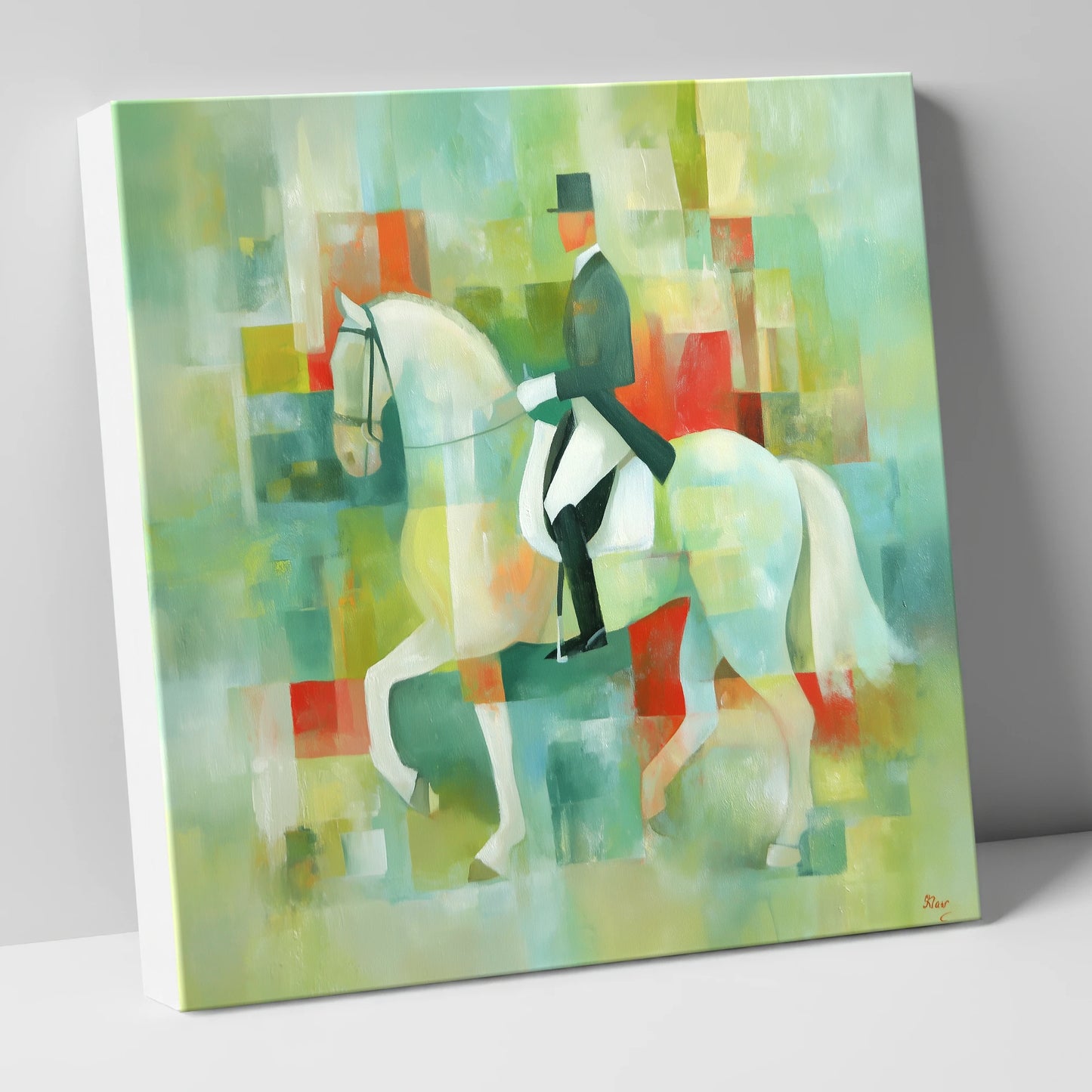 Collected In Colour dressage horse canvas wall art