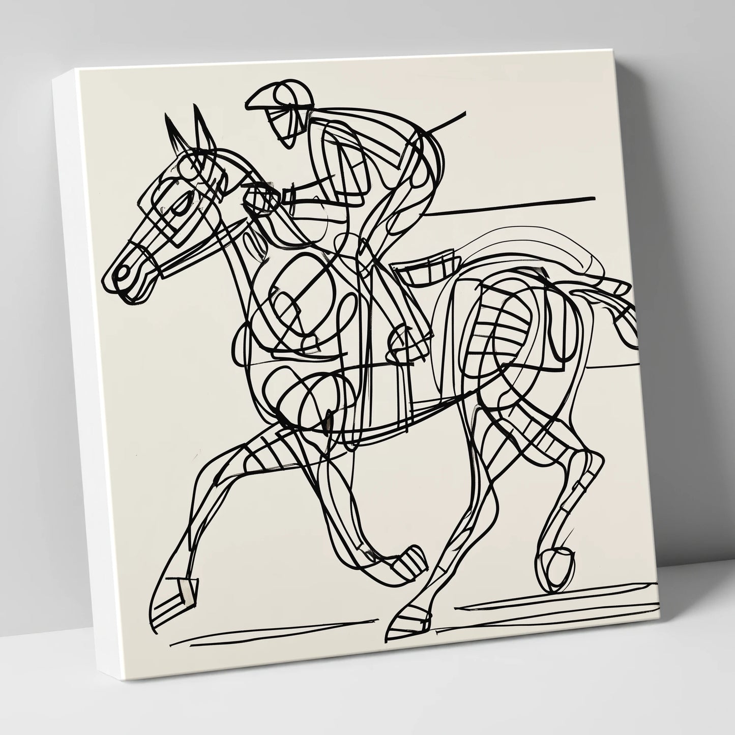 Linear Racing Form racing horse canvas wall art