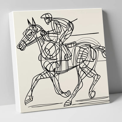 Linear Racing Form racing horse canvas wall art
