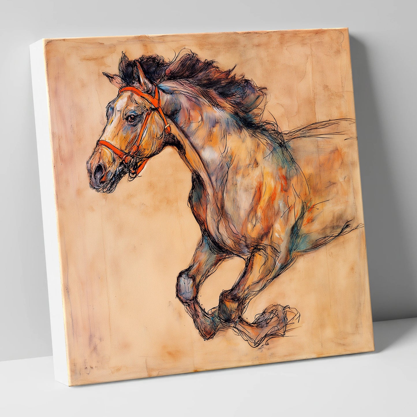 The Morning Gallop racing horse canvas wall art