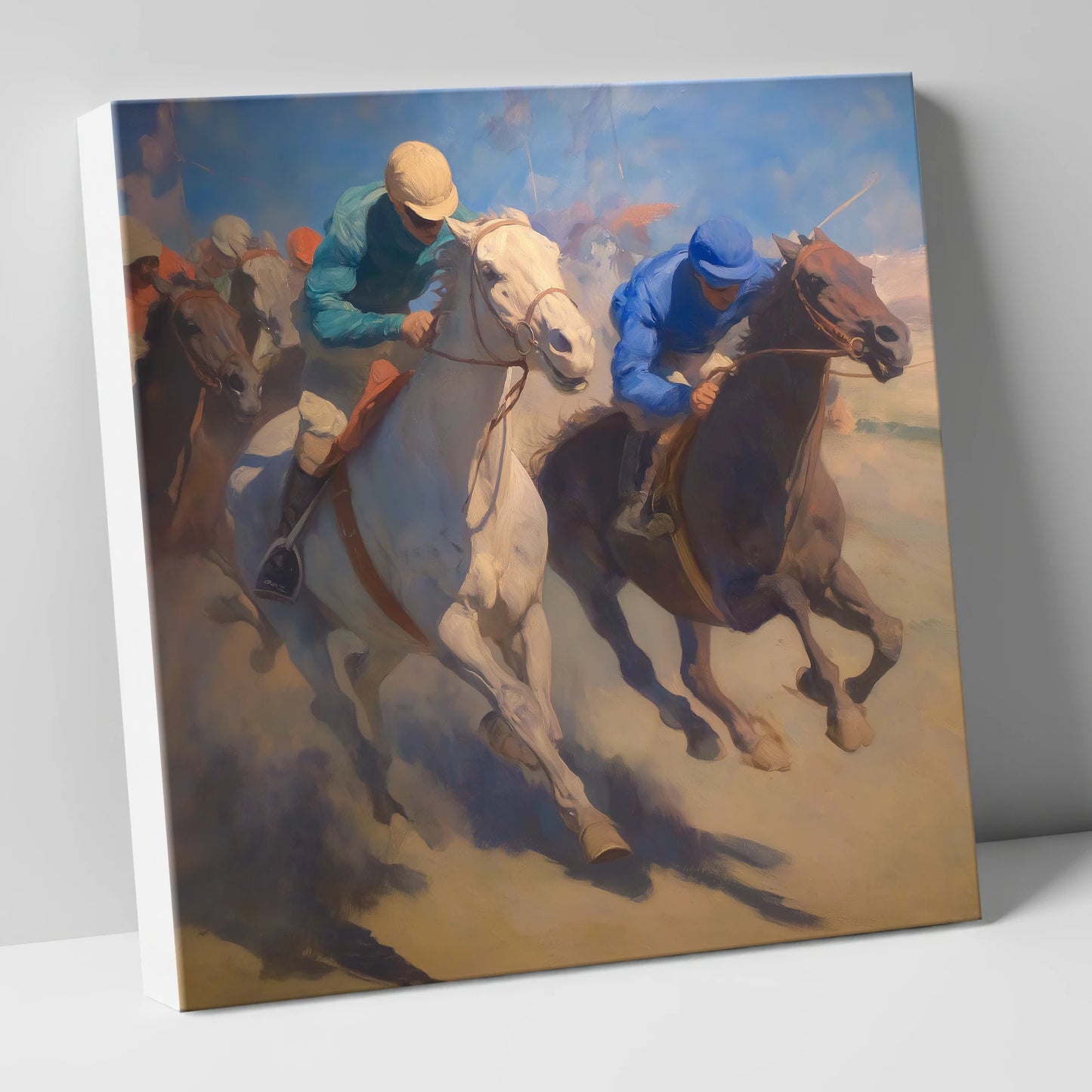 The Final Furlong racing horse canvas wall art