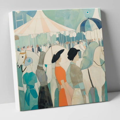 Trackside Elegance racing horse canvas wall art