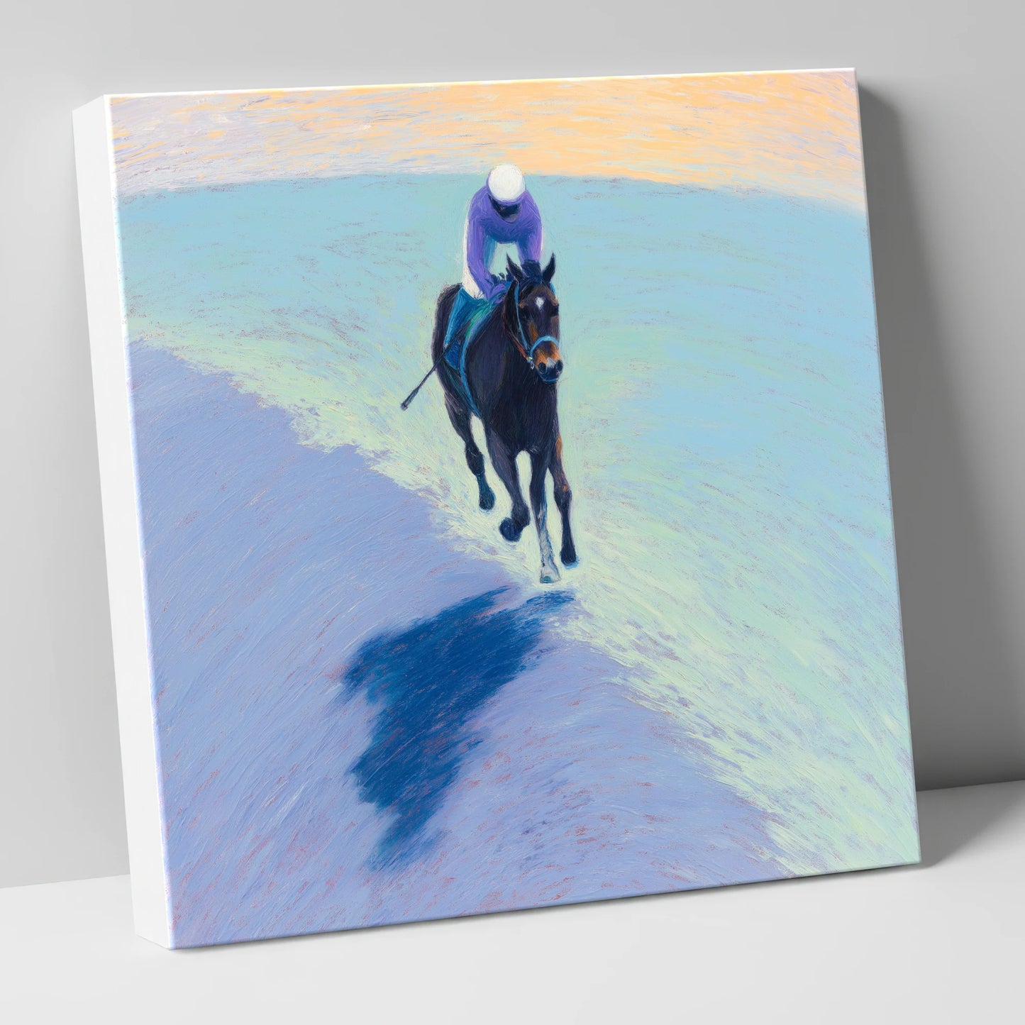Morning On The Gallops racing horse canvas wall art