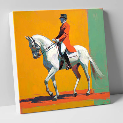 Radiant Dressage Stride dressage horse canvas wall art