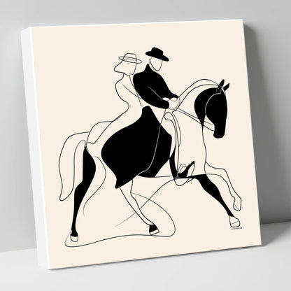 Abstract Dressage Harmony dressage horse canvas wall art