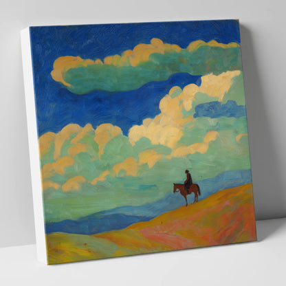 Beneath the Vibrant Heavens horse landscape canvas wall art