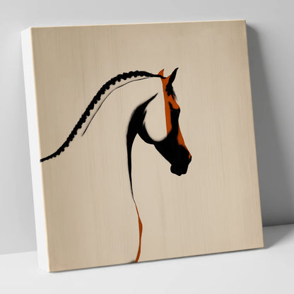 The Plaited Crest horse breed canvas wall art
