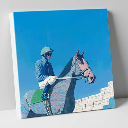 Quiet Anticipation racing horse canvas wall art