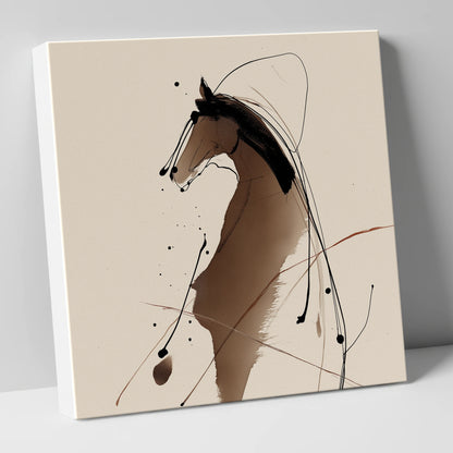 Sweeping Ink Portrait horse portrait canvas wall art