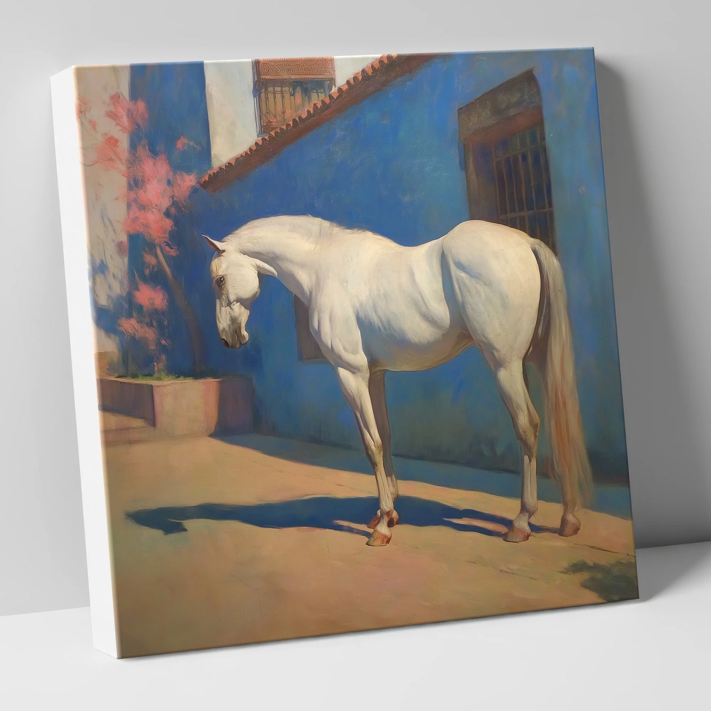 Andalusian in Azure horse breed canvas wall art