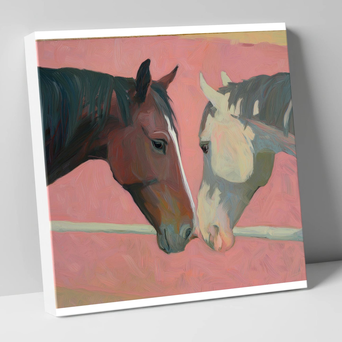 Quiet Companions horse portrait canvas wall art