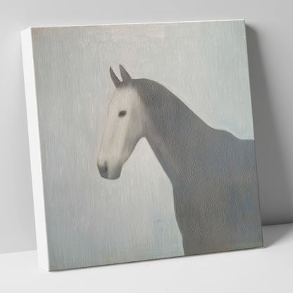Linear Elegance horse portrait canvas wall art