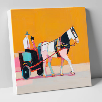 The Bright Turnout working horse canvas wall art