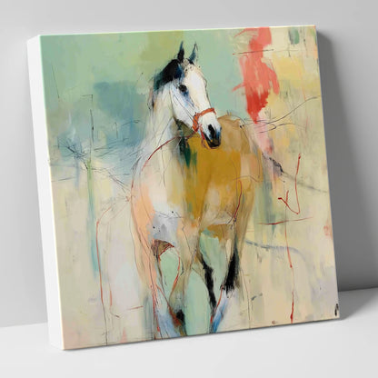 Abstract Paddock Spirit racing horse canvas wall art