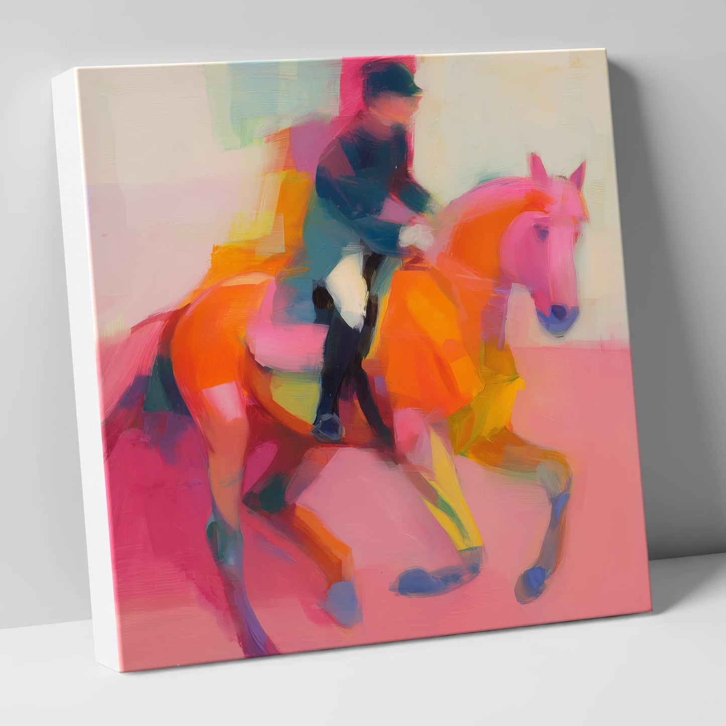Abstract Dressage Rhythm dressage horse canvas wall art