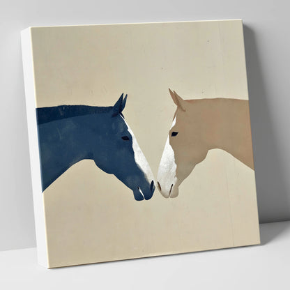 Kindred Spirits horse portrait canvas wall art