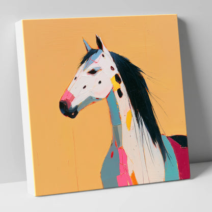 Vibrant Appaloosa Portrait horse breed canvas wall art