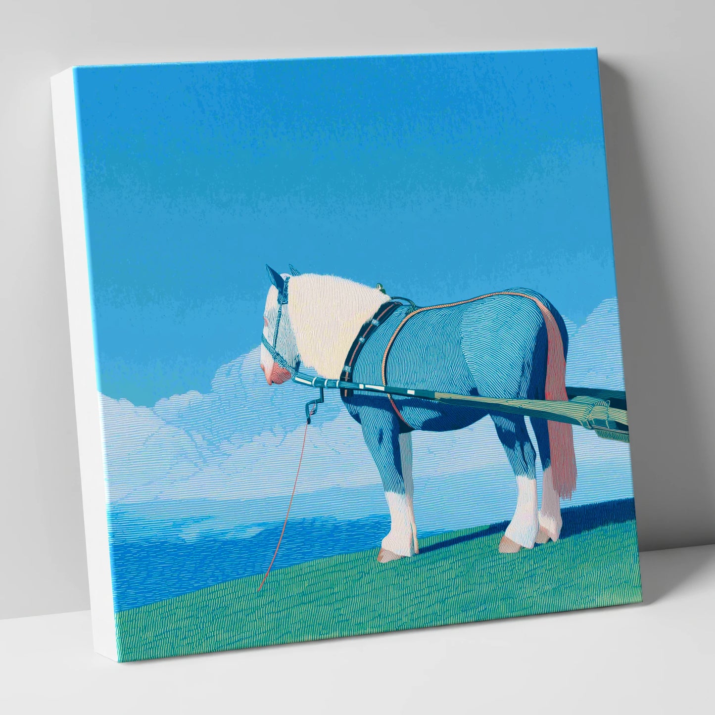 Steadfast Horizon working horse canvas wall art