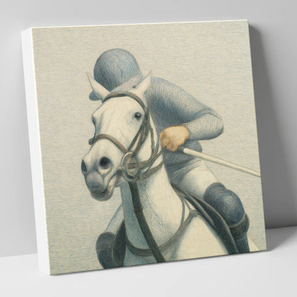 A Timeless Chukka polo horse canvas wall art