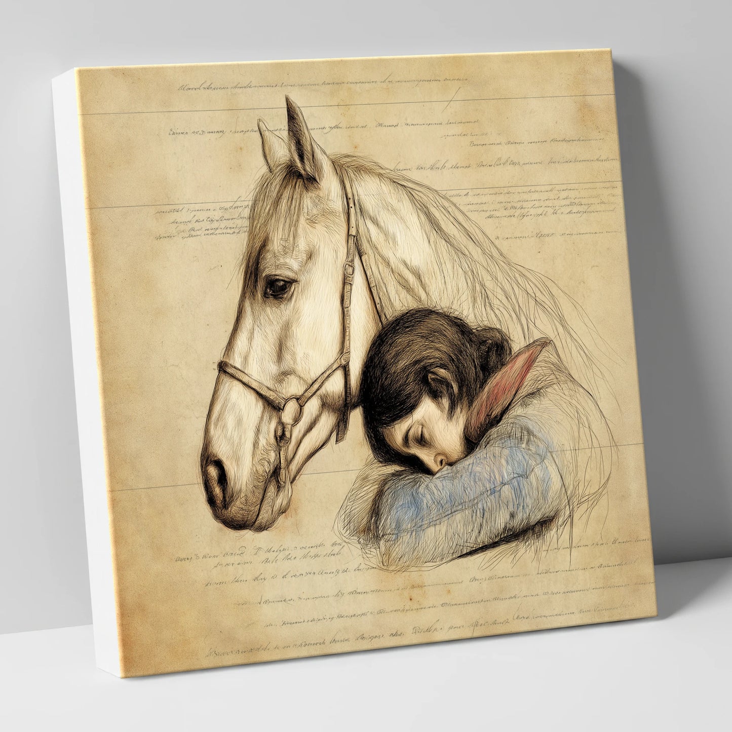 Timeless Connection horse & rider canvas wall art