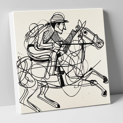 The Abstract Sprint racing horse canvas wall art