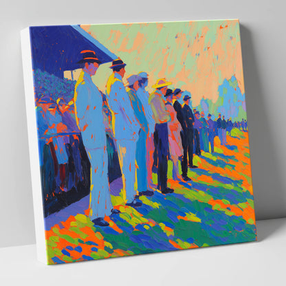 Trackside Anticipation racing horse canvas wall art