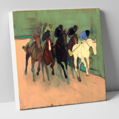 The Front Runners racing horse canvas wall art