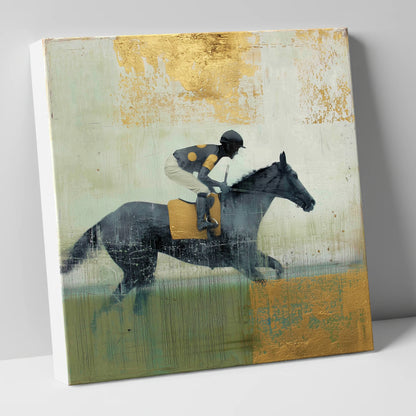 The Golden Furlong racing horse canvas wall art