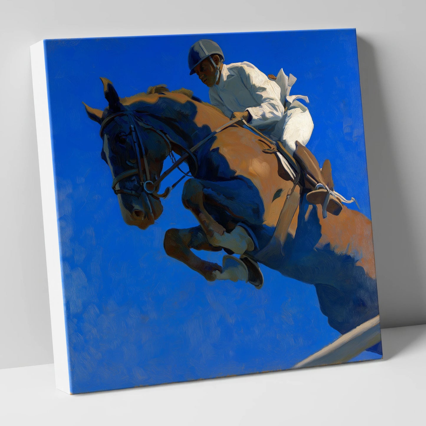 Skyward Bound show jumping horse canvas wall art