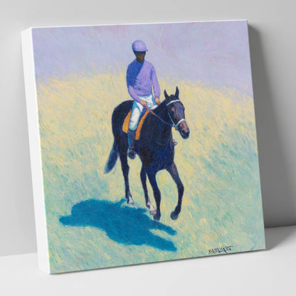 Morning on the Gallops racing horse canvas wall art