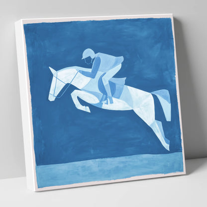 Sapphire Leap show jumping horse canvas wall art