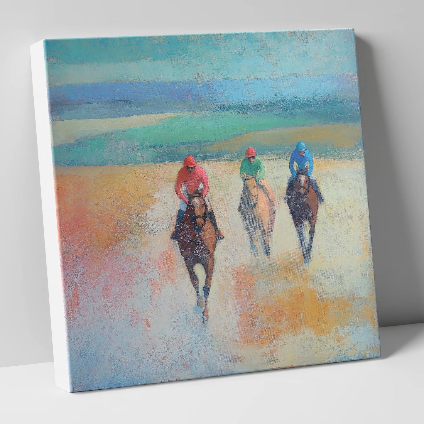 Dawn on the Gallops racing horse canvas wall art