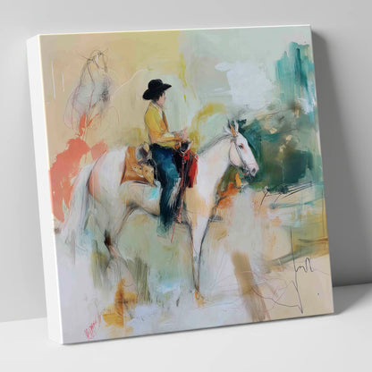 Painted Prairie Solitude western horse canvas wall art