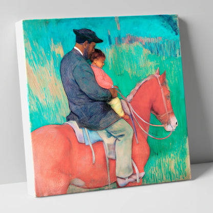 The Shared Ride horse & rider canvas wall art