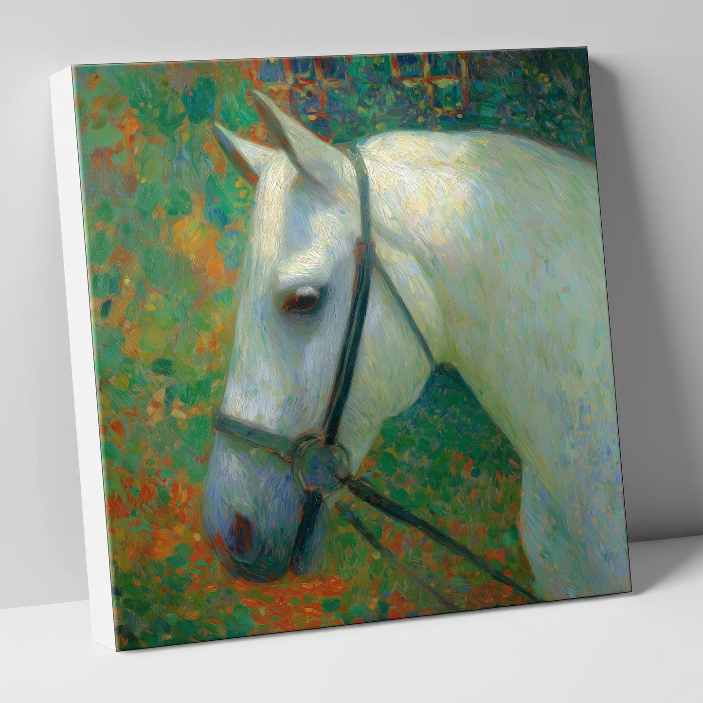Radiant Grey Portrait horse portrait canvas wall art