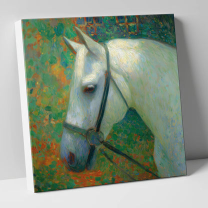 Radiant Grey Portrait horse portrait canvas wall art
