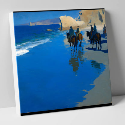 The Azure Shoreline horse landscape canvas wall art